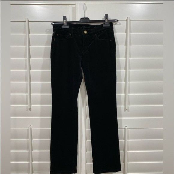 7 All mankind jeans. Black Velvet Straight Leg. 26 - Picture 1 of 13